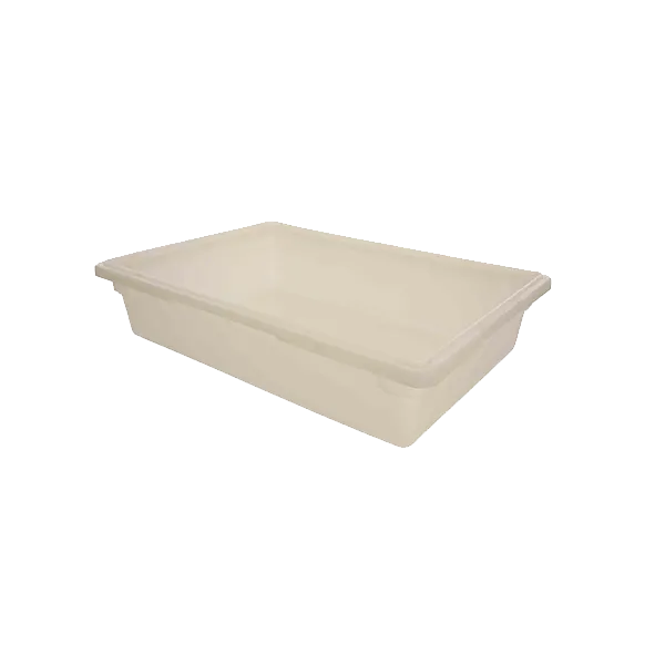 Thunder Group PLFB182606PP 8‑3/4‑Gallon White Polypropylene Food Storage Box, 18x26x6 in, Handle, -40°F to 160°F