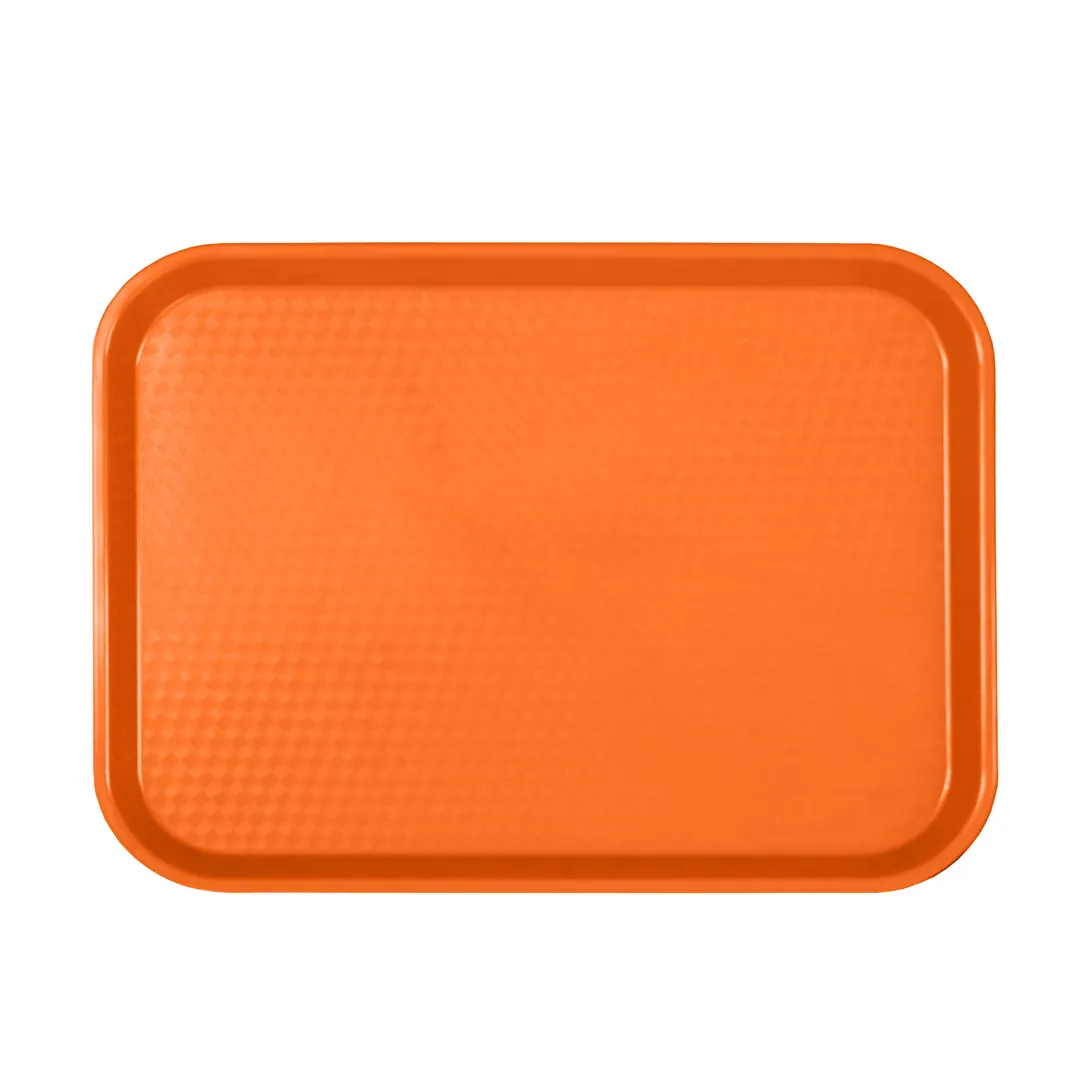 Thunder Group PLFFT1216RR Fast Food Tray, 12" X 16-1/4", Rectangular, Polypropylene, Orange