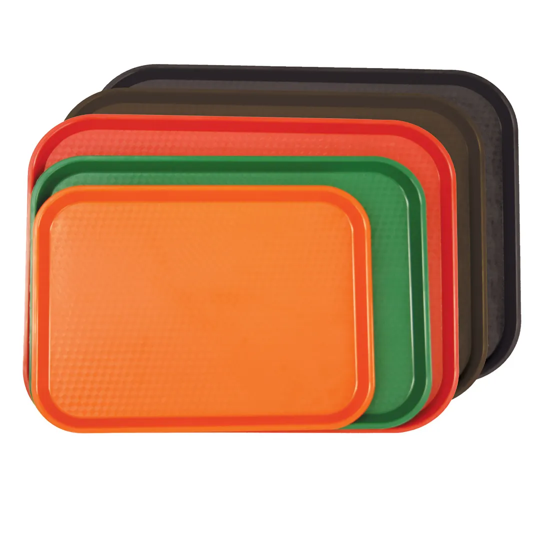 Thunder Group PLFFT1418RD Fast Food Tray, 14" X 17-3/4", Rectangular, Polypropylene, Red