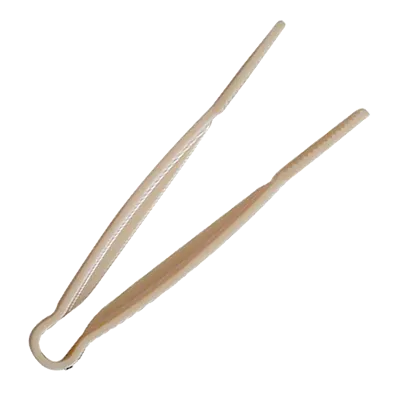 Thunder Group PLFTG009BG Serving Tongs, 9", Flat Grip, Dishwasher Safe, Beige