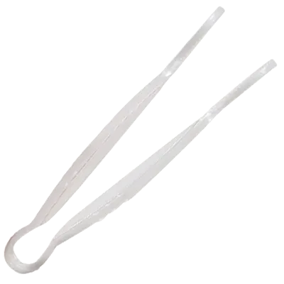 Thunder Group PLFTG009CL Serving Tongs, 9", Flat Grip, Dishwasher Safe, Clear