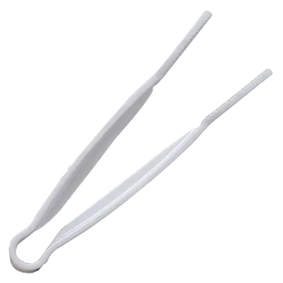 Thunder Group PLFTG009WH Serving Tongs, 9", Flat Grip, Dishwasher Safe, White