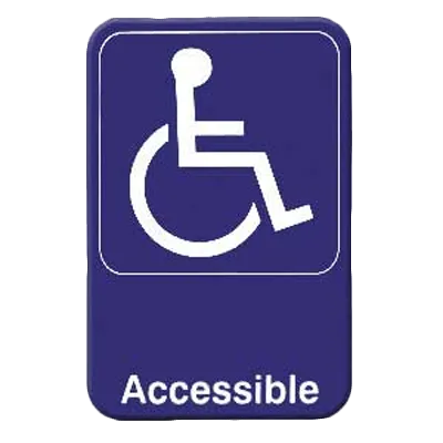 Thunder Group PLIS6911BL Information Symbol Sign, 6" X 9" "Accessible", Self-Adhesive Backing