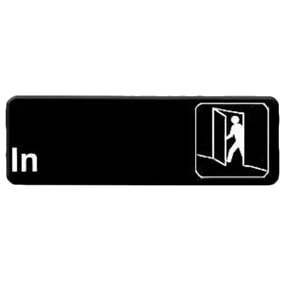 Thunder Group PLIS9309BK Information Symbol Sign, 9" X 3" "In", Self-Adhesive Backing