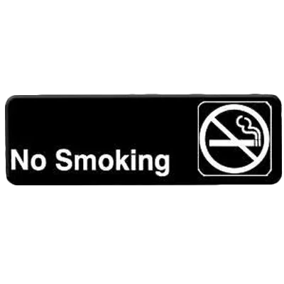 Thunder Group PLIS9311BK Information Symbol Sign, 9" X 3" "No Smoking", Self-Adhesive Backing
