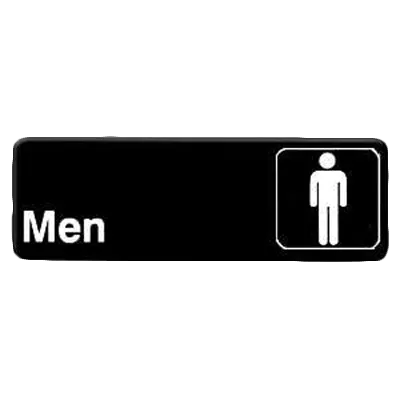 Thunder Group PLIS9313BK Information Symbol Sign, 9" X 3" "Men", Self-Adhesive Backing