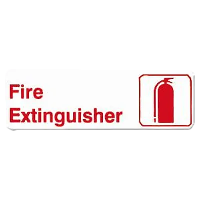 Thunder Group PLIS9316RD Information Symbol Sign, 9" X 3" "Fire Extinguisher", Self-Adhesive Backing