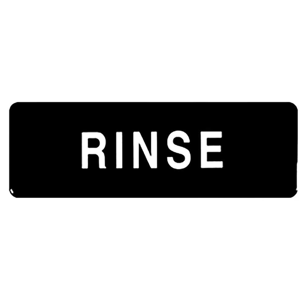 Thunder Group PLIS9339BK Information Symbol Sign, 9" X 3" "Rinse", Self-Adhesive Backing