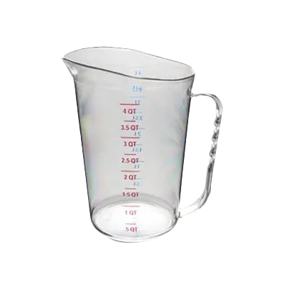 Thunder Group PLMC128CL Measuring Cup, 4 Quart Capacity, Printed With Us/Metric Measurements, Dishwasher Safe