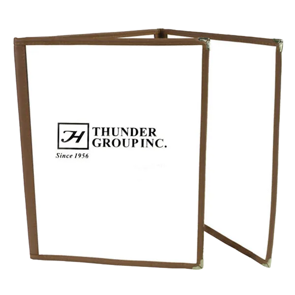 Thunder Group PLMENU-3BR Menu Cover, 8-1/2" X 11", Triple-Fold, Flexible, brown