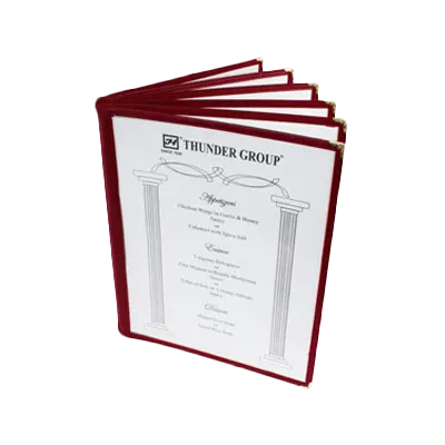 Thunder Group PLMENU-6MA Menu Cover, 8-1/2" X 11", 6-Page Book Fold, Flexible, maroon