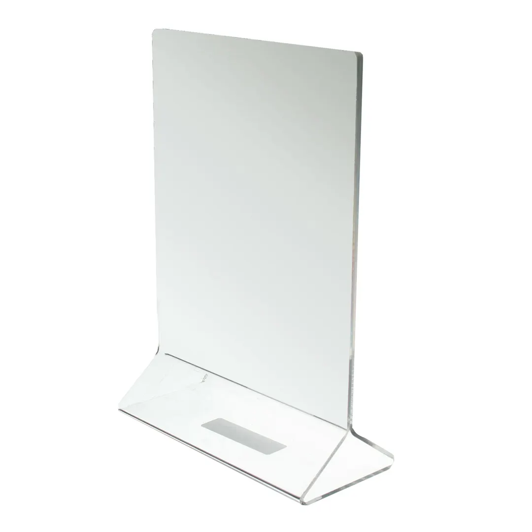 Thunder Group PLMH003 Table Card Holder, 5" X 7", Standard Style, Flat Plane Insert Panel, clear