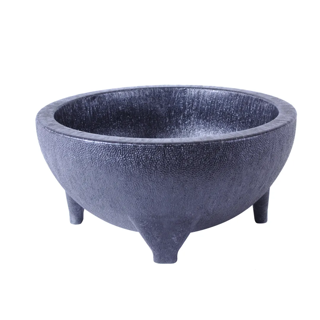 Thunder Group PLMJ056BK Molcajete Salsa Bowl, 56 Oz., 8-5/8" X 8-5/8" X 4", Plastic