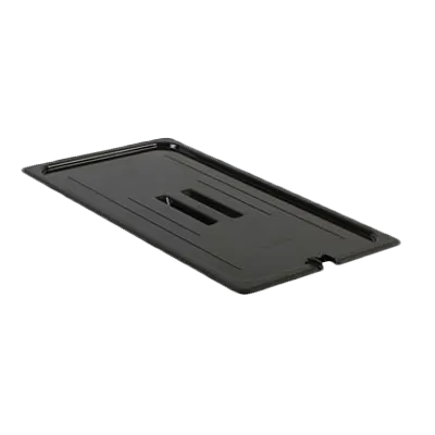 Thunder Group PLPA7000CSBK Food Pan Cover, Full Size, Slotted, Built-In Handle, Black