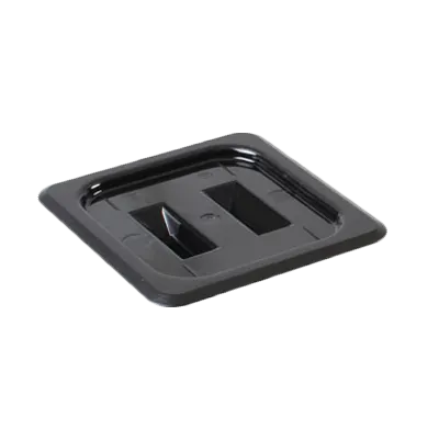 Thunder Group PLPA7160CBK Food Pan Cover, 1/6 Size, Solid, Built-In Handle, Black
