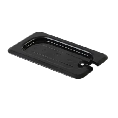 Thunder Group PLPA7190CSBK Food Pan Cover, 1/9 Size, Notched, Shatter And Scratch Resistant, Black