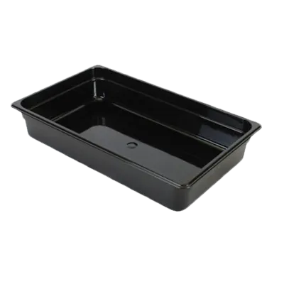 Thunder Group PLPA8004BK Food Pan, Full Size, 4" Deep, Shatter And Scratch Resistant, Black