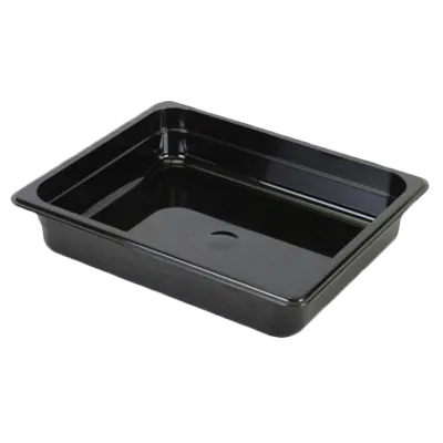 Thunder Group PLPA8122BK Food Pan, 1/2 Size, 2-1/2" Deep, Shatter And Scratch Resistant, Black