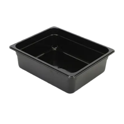 Thunder Group PLPA8124BK Food Pan, 1/2 Size, 4" Deep, Shatter And Scratch Resistant, Black