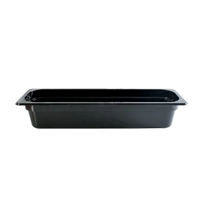 Thunder Group PLPA8124LBK Food Pan, 1/2 Size Long, 4" Deep, Shatter And Scratch Resistant, Black
