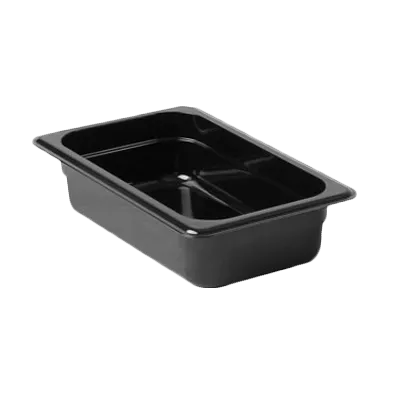 Thunder Group PLPA8142BK Food Pan, 1/4 Size, 2-1/2" Deep, Shatter And Scratch Resistant, Black