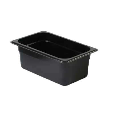 Thunder Group PLPA8144BK Food Pan, 1/4 Size, 4" Deep, Shatter And Scratch Resistant, Black