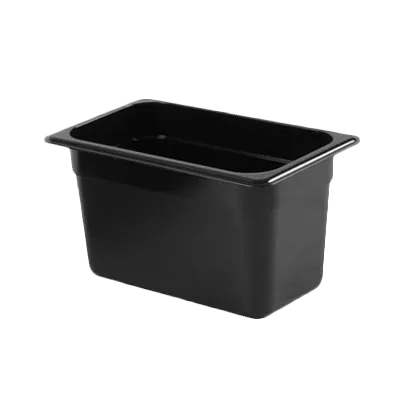 Thunder Group PLPA8146BK Food Pan, 1/4 Size, 6" Deep, Shatter And Scratch Resistant, Black