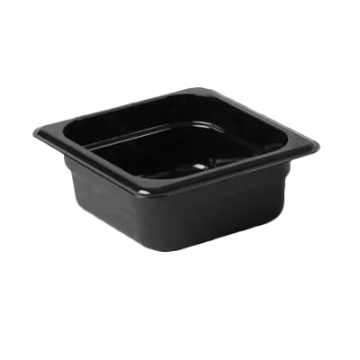 Thunder Group PLPA8162BK Food Pan, 1/6 Size, 2-1/2" Deep, Shatter And Scratch Resistant, Black