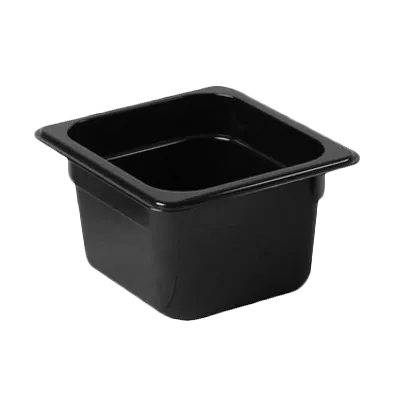 Thunder Group PLPA8164BK Food Pan, 1/6 Size, 4" Deep, Shatter And Scratch Resistant, Black