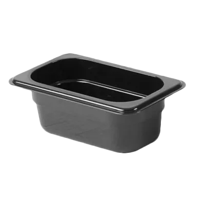 Thunder Group PLPA8192BK Food Pan, 1/9 Size, 2-1/2" Deep, Shatter And Scratch Resistant, Black