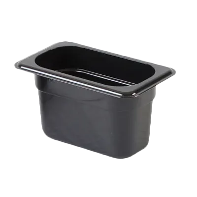 Thunder Group PLPA8194BK Food Pan, 1/9 Size, 4" Deep, Shatter And Scratch Resistant, Black