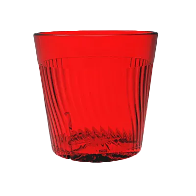 Thunder Group PLPCTB308RD Tumbler, 8 Oz., Swirl Design, Starburst® Pattern Base - Dozen