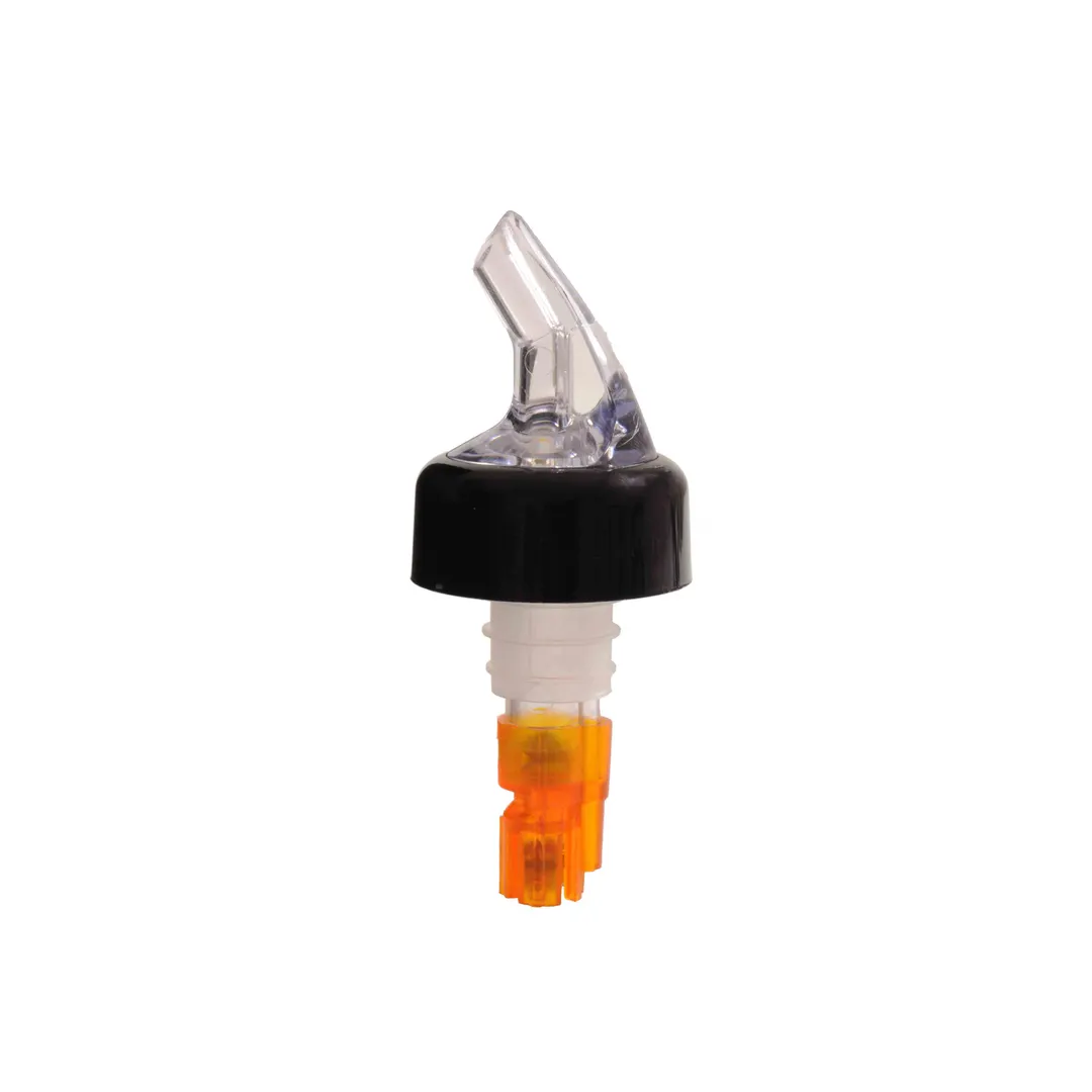 Thunder Group PLPR050C Liquor Pourer, 1/2 Oz., With Black Collar, Fits Standard 750Ml Bottle, 12 Each - Pack