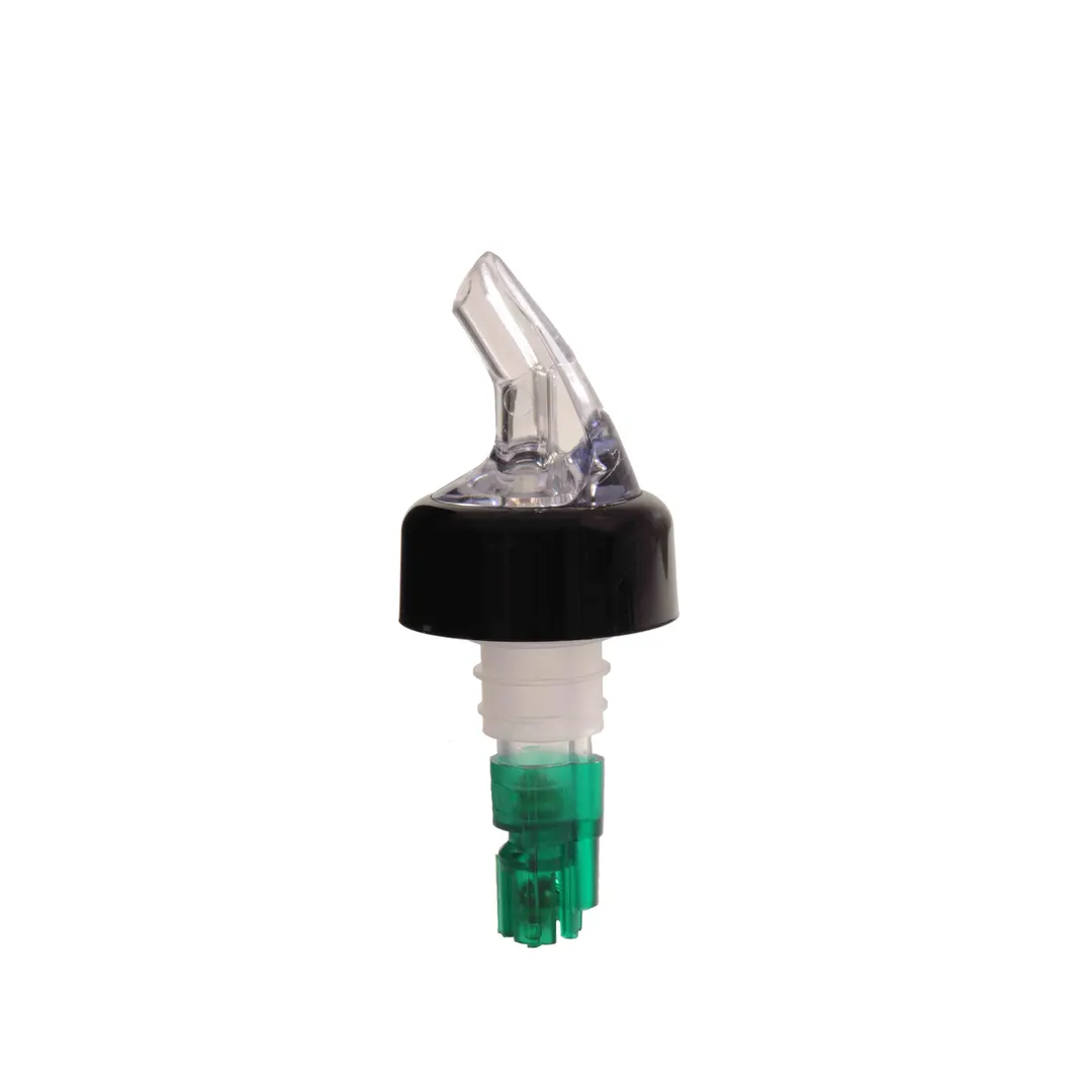 Thunder Group PLPR075C Liquor Pourer, 3/4 Oz., With Black Collar, Fits Standard 750Ml Bottle, 12 Each - Pack
