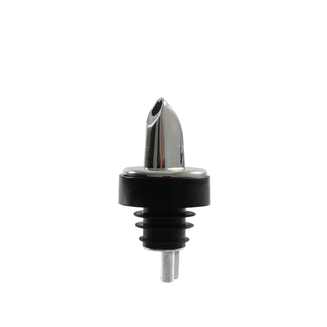 Thunder Group PLPR506S Liquor Pourer, Free Flow, With Soft Black Collar, Fits Standard 750Ml Liquor Bottle, 12 Each - Pack