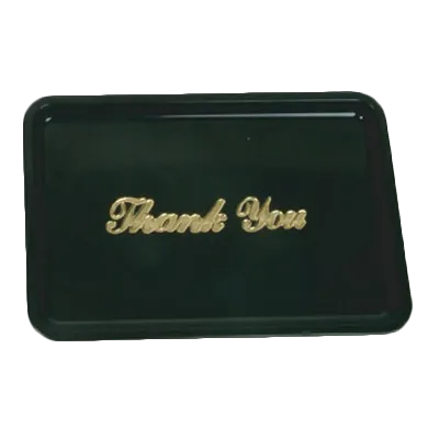 Thunder Group PLPT046BL Tip Tray, 4-1/2" X 6-1/2", Rectangular "Thank You" Imprint - Dozen