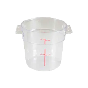 Thunder Group PLRFT301PC Food Storage Container, 1 Quart, Round, Shatter And Scratch Resistant