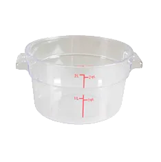Thunder Group PLRFT302PC Food Storage Container, 2 Quart, Round, Shatter And Scratch Resistant
