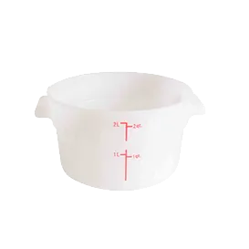 Thunder Group PLRFT302PP Food Storage Container, 2 Quart, Round, Stain Resistant