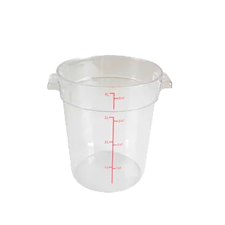 Thunder Group PLRFT304PC Food Storage Container, 4 Quart, Round, Shatter And Scratch Resistant
