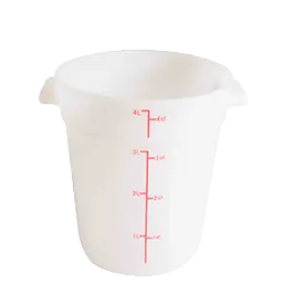 Thunder Group PLRFT304PP Food Storage Container, 4 Quart, Round, Stain Resistant