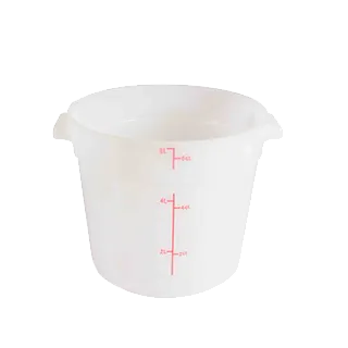 Thunder Group PLRFT306PP Food Storage Container, 6 Quart, Round, Stain Resistant
