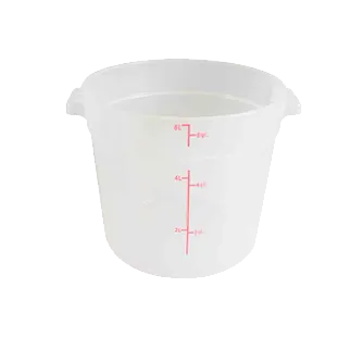 Thunder Group PLRFT306TL Food Storage Container, 6 Quart, Round, Stain & Chemical Resistant