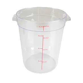 Thunder Group PLRFT308PC Food Storage Container, 8 Quart, Round, Shatter And Scratch Resistant