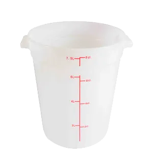 Thunder Group PLRFT308PP Food Storage Container, 8 Quart, Round, Stain Resistant