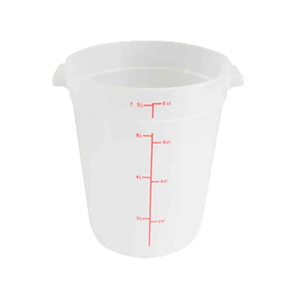 Thunder Group PLRFT308TL Food Storage Container, 8 Quart, Round, Stain & Chemical Resistant