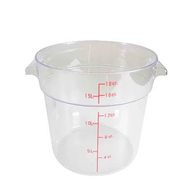 Thunder Group PLRFT318PC Food Storage Container, 18 Quart, Round, Shatter And Scratch Resistant