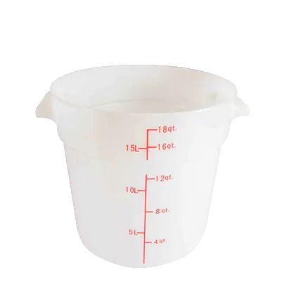 Thunder Group PLRFT318PP Food Storage Container, 18 Quart, Round, Stain Resistant