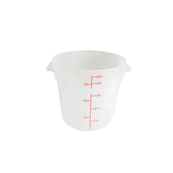 Thunder Group PLRFT318TL Food Storage Container, 18 Quart, Round, Stain & Chemical Resistant