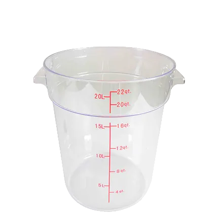 Thunder Group PLRFT322PC Food Storage Container, 22 Quart, Round, Shatter And Scratch Resistant
